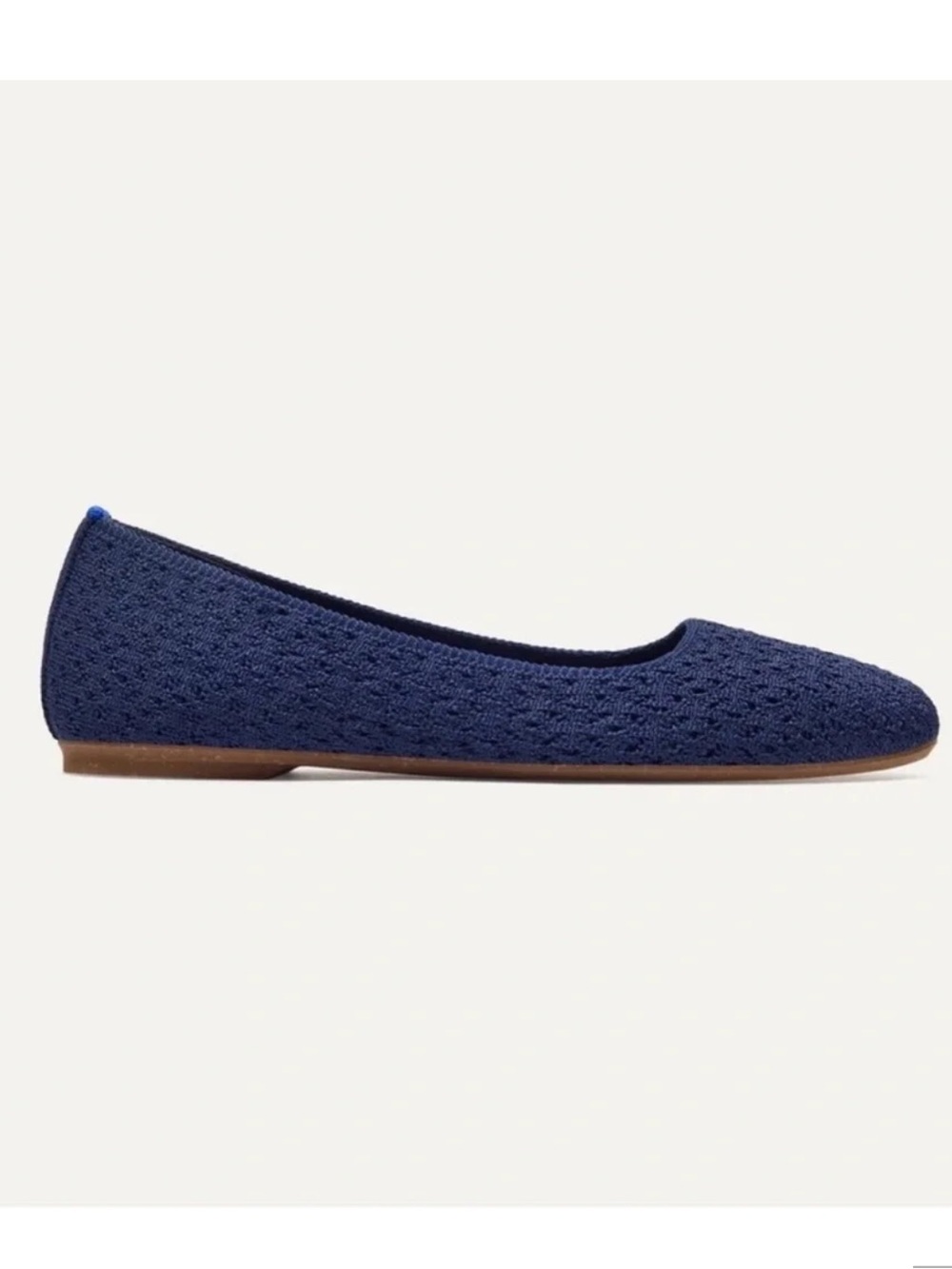 Rothy’s The Max Square Flat - Deep Navy Crochet Size 6.5